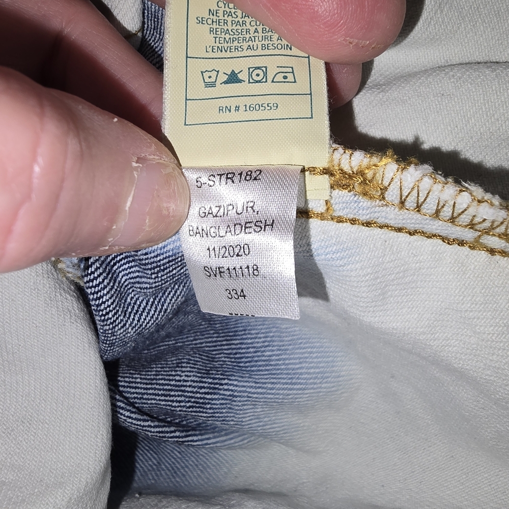 Denim Blue and White Girls Jumper Dress 7‎ For All Mankind 18mos - Picture 6 of 8